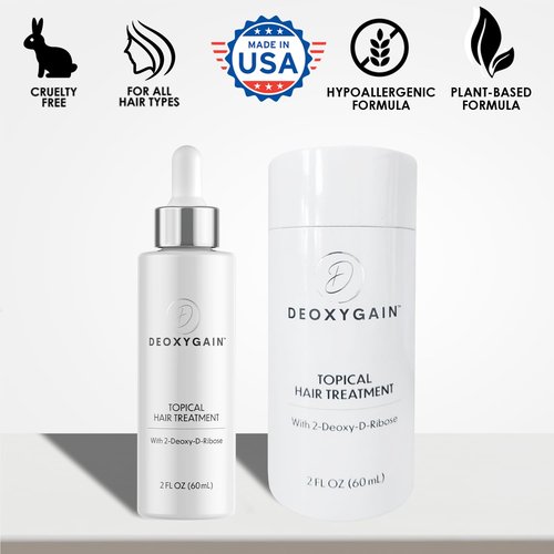 Deoxygain Topical Hair Treatment - Advanced Hair Growth Formula with 2DDR to Stimulate Follicles - 2oz Bottle
