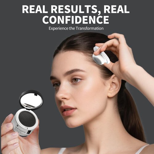 LEWEDO Hairline Powder 24H Stain-Proof, Root Touch Up Hair Color for Gray Coverage,Bald Spot Concealing Hair Shadow Powder for Women & Men,Natural-Looking (Brown)