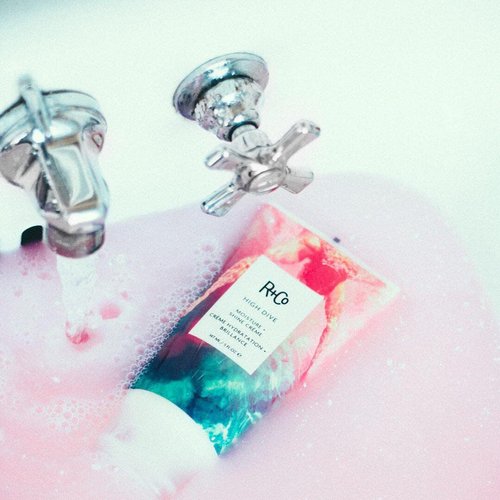 R+Co HIGH DIVE Moisture + Shine Crème Travel – Hydrating & Glossy Hair Cream, Adds Softness & Manageability, All Hair Types