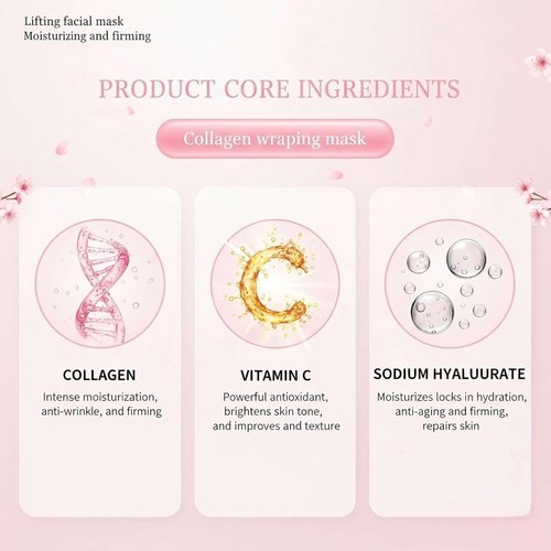 Regine Switzerland Collagen Night Wrapping Mask - Hydrating & Firming Peel-Off Treatment - 75ml for All Skin Types