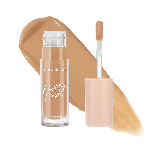ColourPop Pretty Fresh Creamy Concealer - Full Coverage with Natural Finish - Hydrating Formula with Hyaluronic Acid & Coconut Water - Medium Dark 145W (0.3 oz)