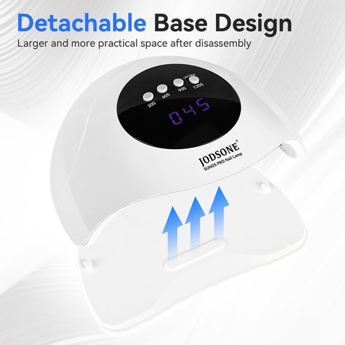 JODSONE U V LED Nail Lamp Professional Cure Auto Sensor and 4 Timer Gel Nail Lamp White