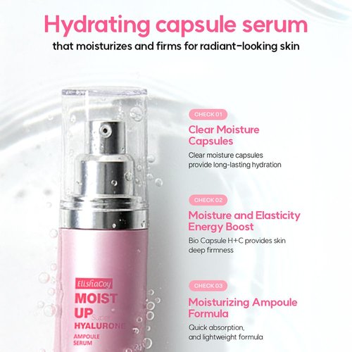 Elishacoy | Moist Up Super Hyalurone Serum - Deep Hydration & Elasticity Booster with Hyaluronic Acid & Collagen | 50ml
