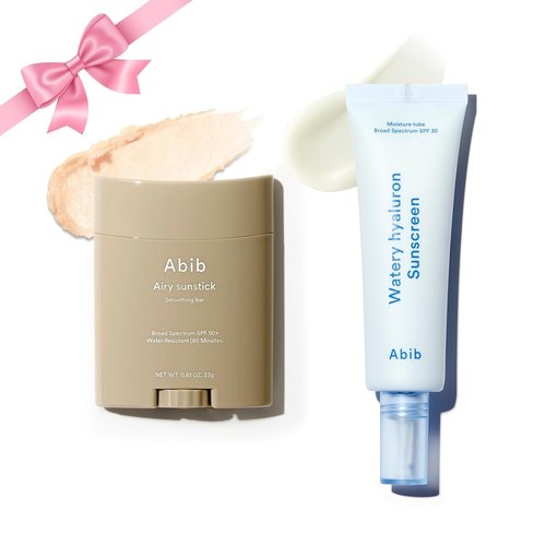 Abib Airy&Watery Sunscreen Duo - SPF 50+ Oil Control & Hydrating Formula | Lightweight, No White Cast, 2 Count