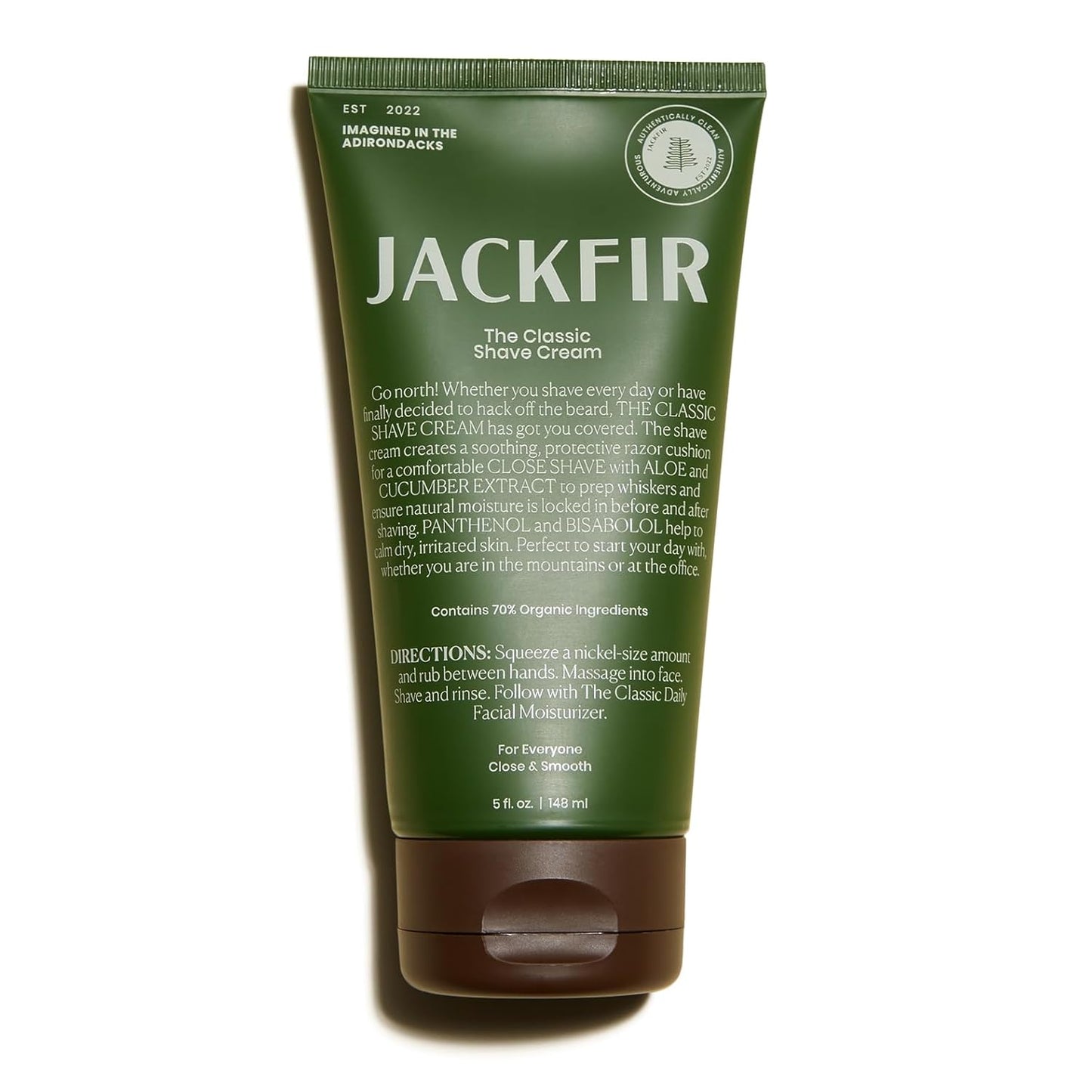 Jackfir Classic Shave Cream - Smooth Hydrating Formula with Aloe & Cucumber Extract | 5 Fl Oz
