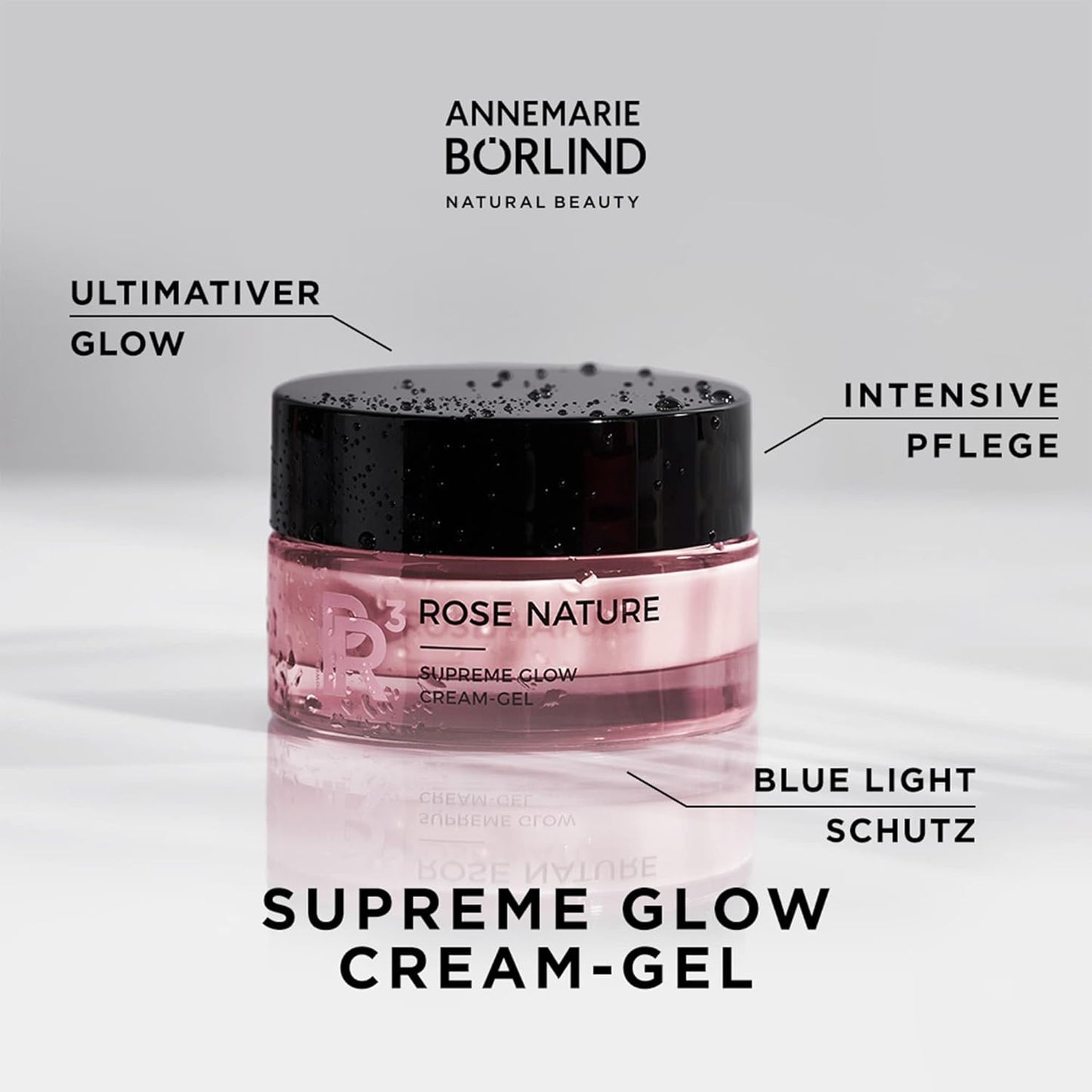 ANNEMARIE BÖRLIND Rose Nature Supreme Glow Cream-Gel | Radiant Skin & Blue Light Protection (1.69 Fl Oz)