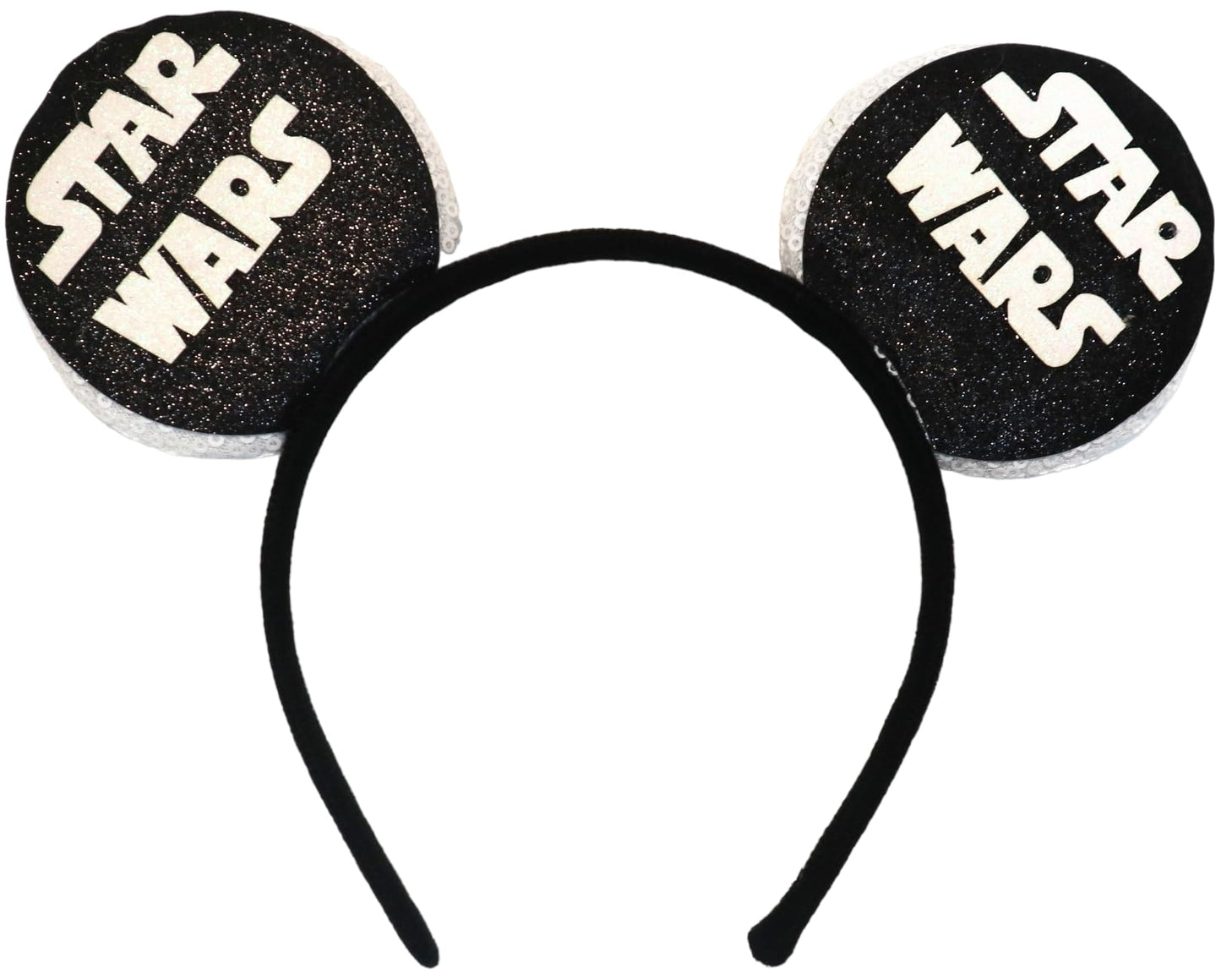 CLGIFT Mickey Mouse Ears Headband for Boys, One Size Fits Most Flexible Headband, No Bow DIY, Halloween, Cosplay Party, Christmas, Black