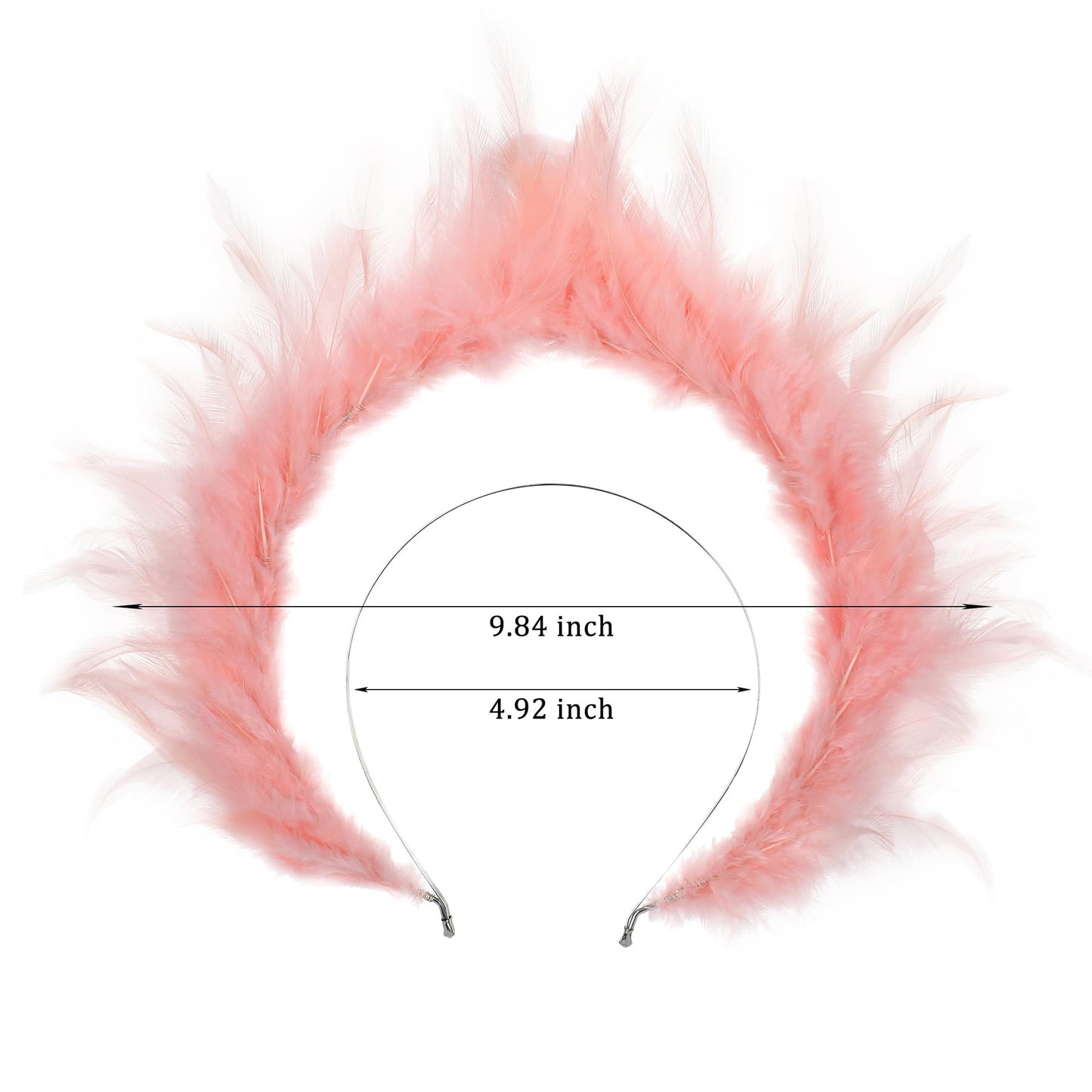 COSUCOS Angel Feather Halo Crown Pink - Fairy Dress Headband Accessories Cosplay Adult Hair Women Crown Halloween Costumens Headpiece