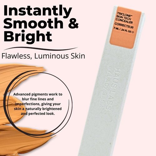 Haus Labs by Lady Gaga Triclone Skin Tech Concealer - Hydrating & De-Puffing, 22 Light Medium Peach