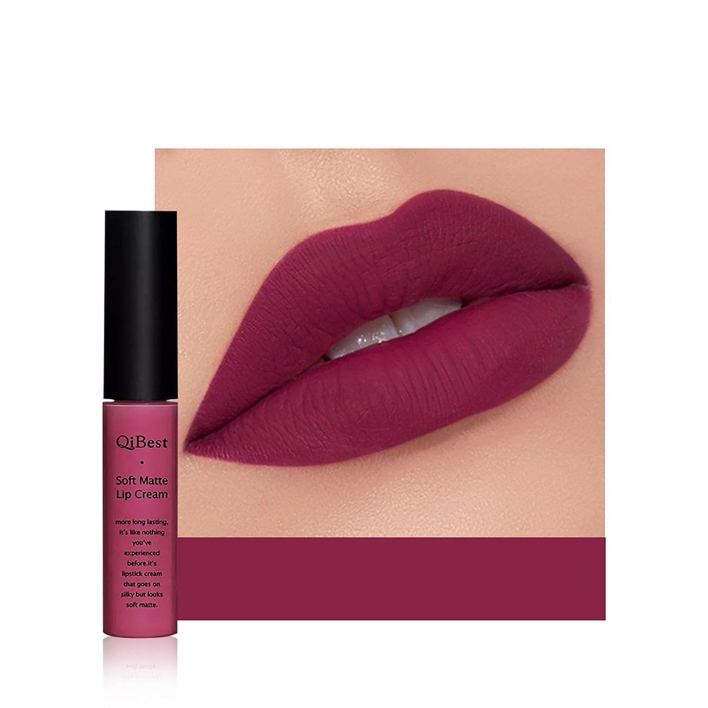 Skiennix Velvet Matte Liquid Lipstick - Long-Lasting Waterproof Formula | Deep Purple 604