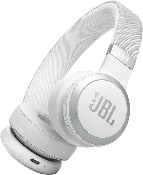 JBL Live 670NC - Wireless On-Ear Headphones with Adaptive Noise Cancelling | 65H Battery Life, Lightweight & Comfortable (White)
