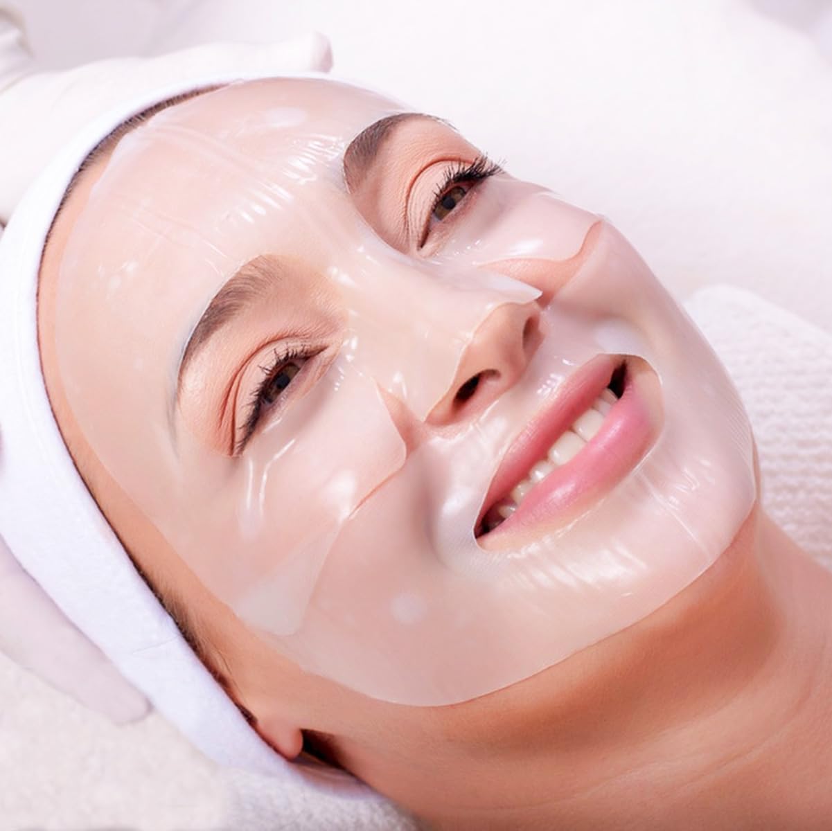 Skiennix Deep Collagen Face Mask - Hydrating Hydrogel for Firmness & Elasticity | 40g x 5 Pack
