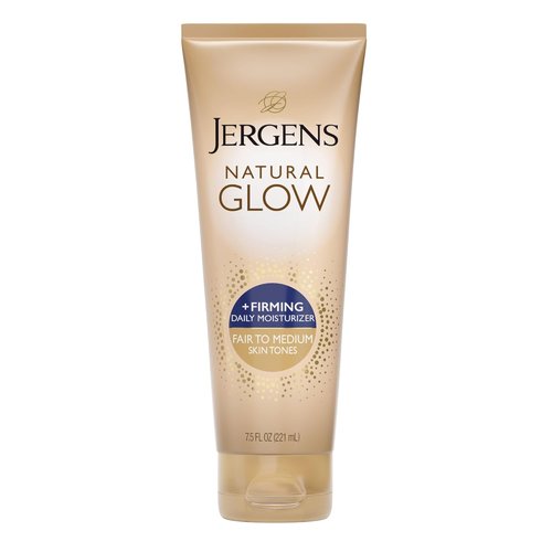 Jergens Natural Glow Firming Self Tanner - Sunless Tanning Lotion for Fair to Medium Skin, 7.5 Fl Oz