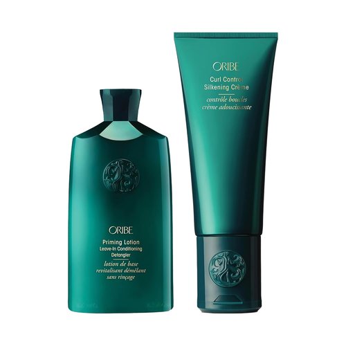ORIBE Priming Lotion Leave-In Conditioning Detangler & Curl Control Silkening Crème Bundle