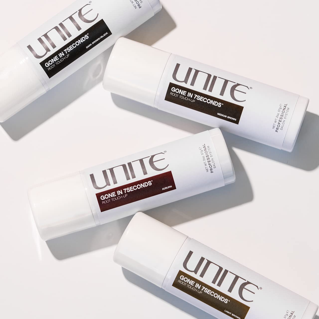 UNITE Hair - Gone in 7SECONDS Root Touch-Up - Temporary Gray Concealer for All Hair Types | Light Brown, 2.0 oz