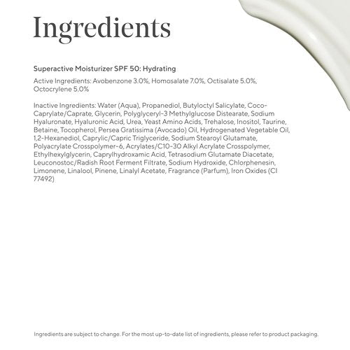 Murad Superactive Hydrating Moisturizer SPF 50 | Dewy Hydration with Hyaluronic Acid - 1.7 FL Oz