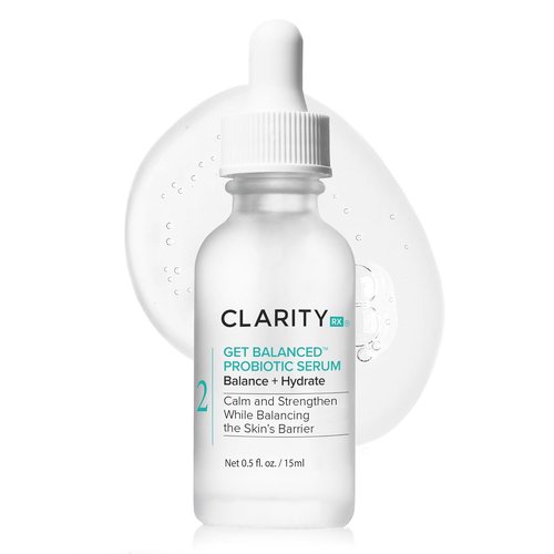 ClarityRx Probiotic Hydrating Face Serum - Natural Skin-Balancing Treatment with Hyaluronic Acid & Antioxidants for Normal & Aging Skin