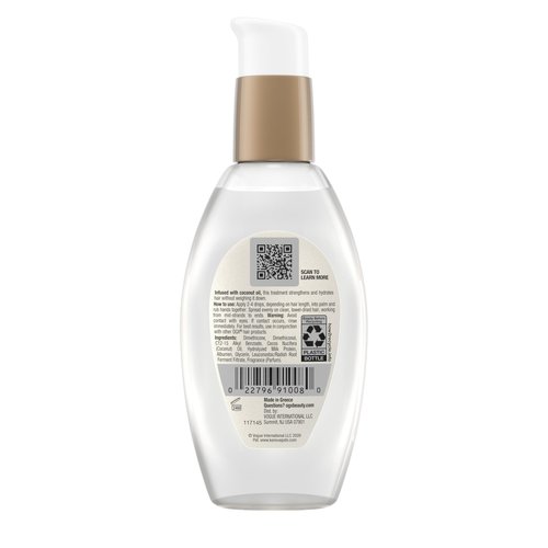Nourishing + Coconut Milk Anti-Breakage Hair Serum for Strength & Shine, Leave-In Hair Treatment with Coconut Oil & Egg White Protein, Paraben & Sulfated-Surfactant Free, 2 Pack
