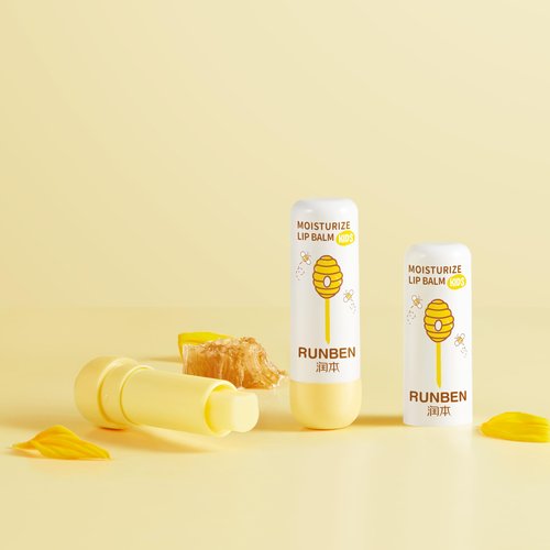 RUNBEN Kids Lip Balm Moisturizing Baby Lip Balm Gentle & Safe Lip Care for Toddler Chapped Lips, Birthday Christmas Gift for Family (0.14 oz)