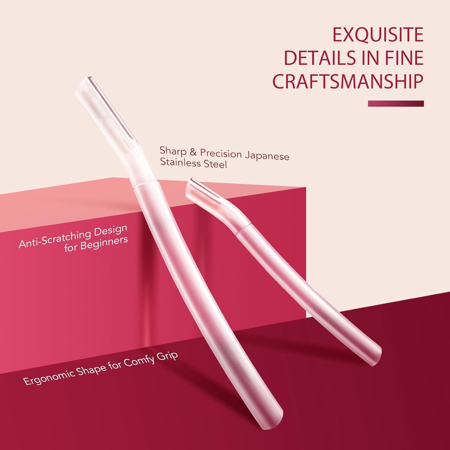 SINAHET Dermaplaning Tool - Professional Face Razors for Gentle Exfoliation | 12 Count for Women