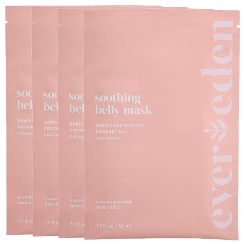 Evereden Soothing Belly Mask | Hydrating & Nourishing Pregnancy Skin Care - 4 Masks, One Size