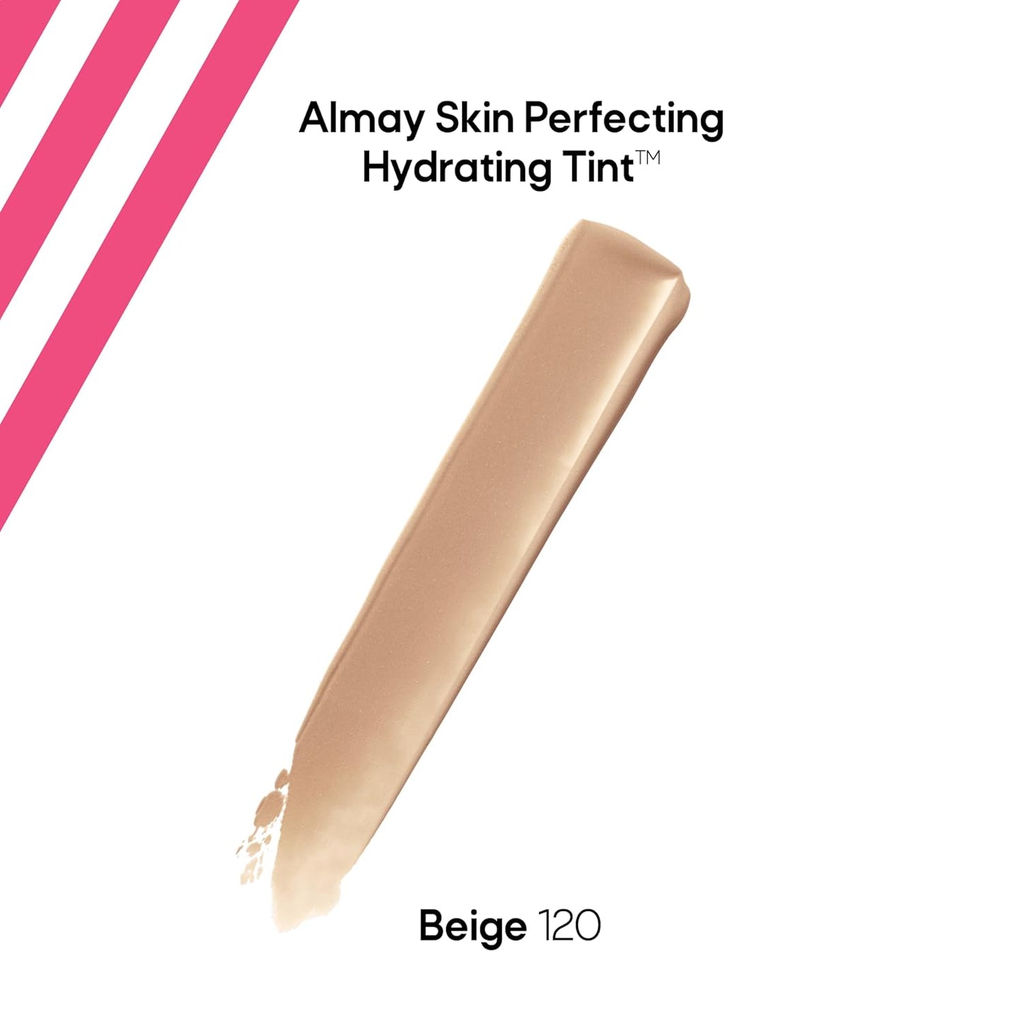 Almay Hydrating Liquid Foundation Tint - Lightweight, Naturally Dewy Finish, Hypoallergenic, 120 Beige, 0.94 fl oz