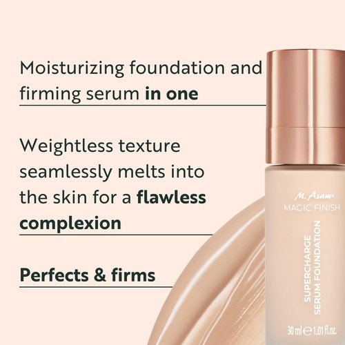 M. Asam MAGIC FINISH Serum Foundation - Moisturizing Anti-Aging CC Cream in Soft Ivory (1.01 Fl Oz)