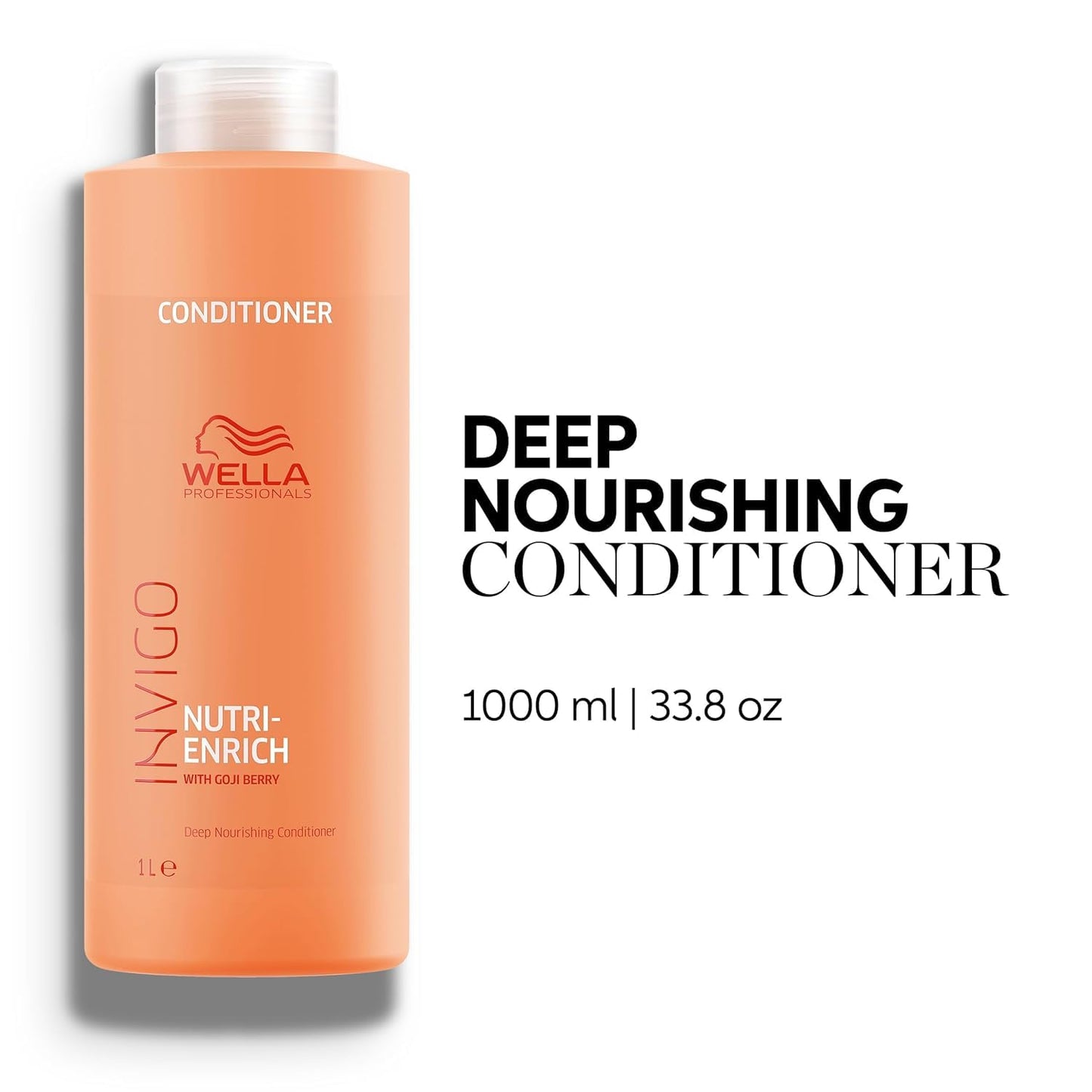 Wella Professionals Invigo Nutri-Enrich Shampoo & Conditioner Set - Deep Moisturizing for Dry & Damaged Hair | 1 Liter Each