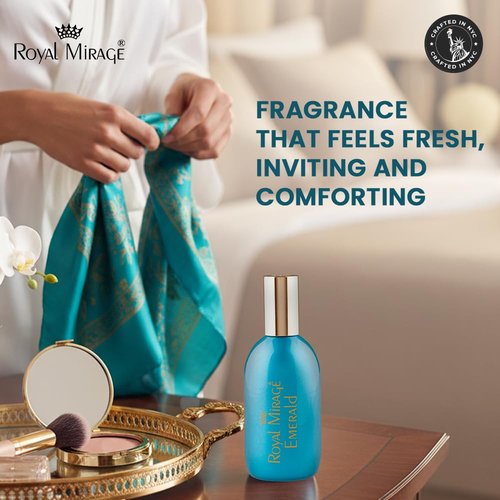 Royal Mirage Emerald Eau de Cologne - Premium Aldehydic & Jasmine Fragrance Spray - 120ml (4 oz) Long-Lasting Scent