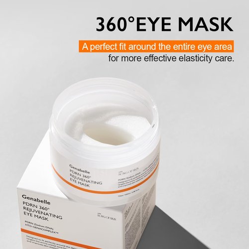 Genabelle PDRN 360° Rejuvenating Eye Mask - Hydrating Eye Patches with PDRN & Peptides for Dark Circles & Puffiness - 3.38 fl oz