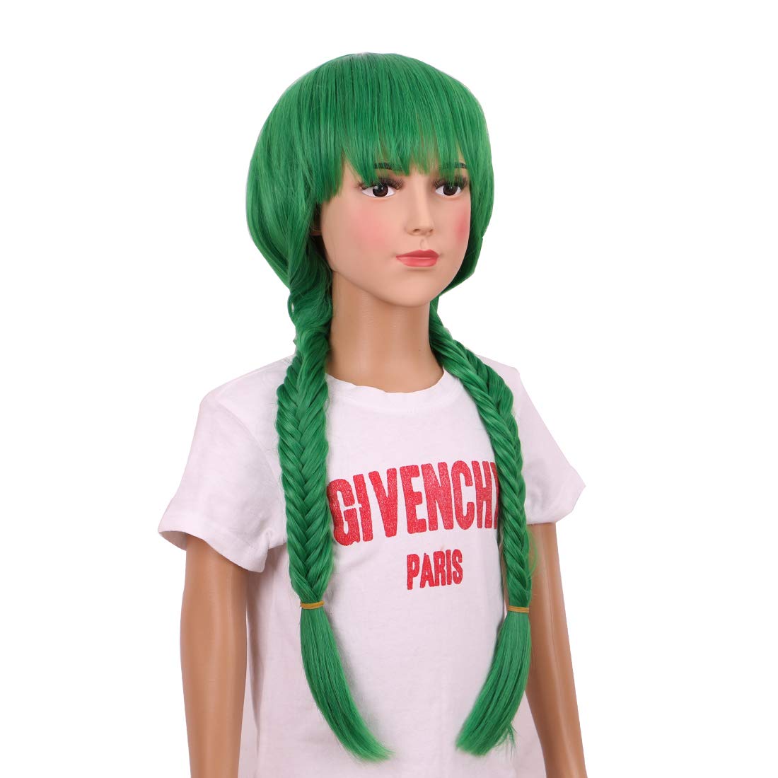 WildCos Braided Fashion Halloween Wig Long Braid Cosplay Wig for Women(Green)