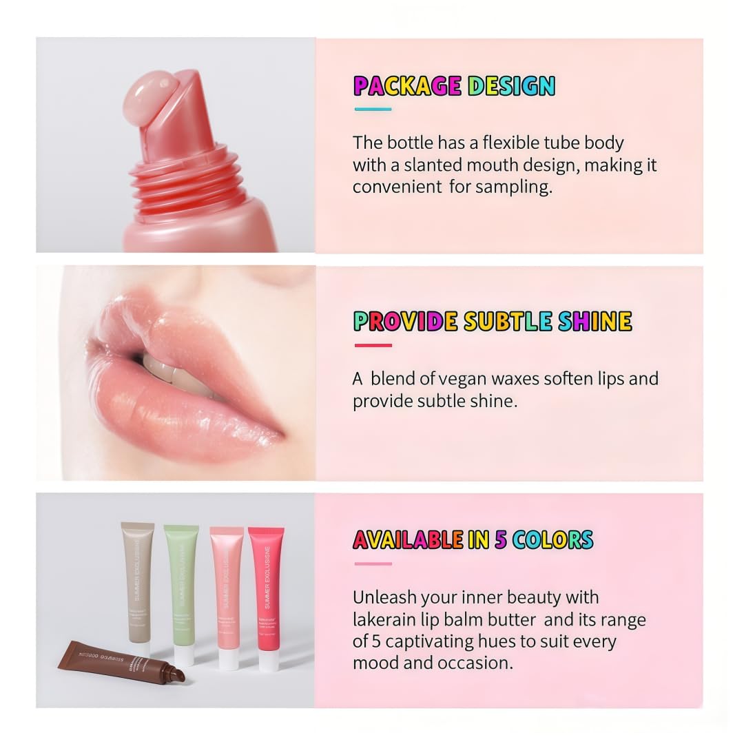 Skiennix Pink Guava Tinted Lip Butter Balm - Moisturizing & Nourishing Care for Smooth, Soft Lips