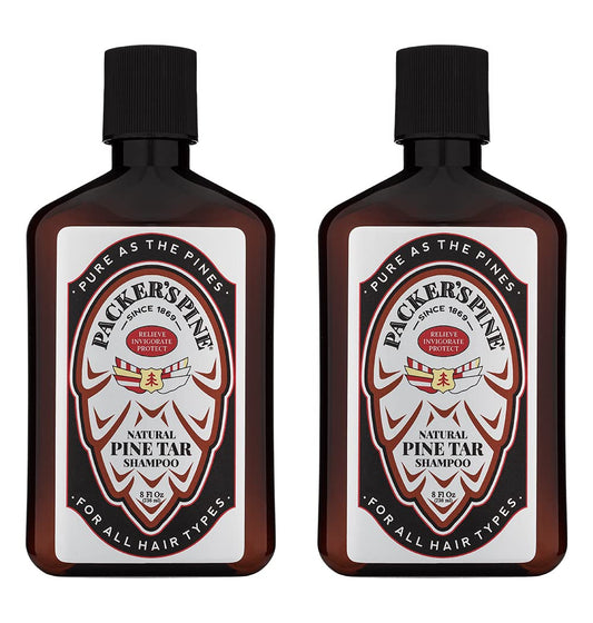 Packer's Pine Tar Shampoo | Natural Pine Tar and Pine Oils Shampoo | Paraben, Sulfate, and Creosote-Free | 2 Pack