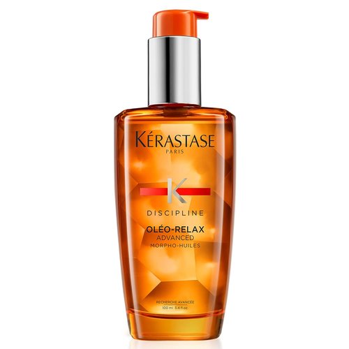 Kerastase Discipline Oleo-Relax Advanced Hair Oil - Anti-Frizz Conditioning Treatment | Moisturizes Dry Hair | 3.4 Fl Oz