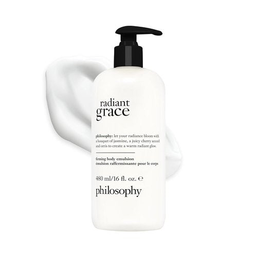 Philosophy Radiant Grace Firming Body Emulsion - Luxury Scented Lotion with Shea Butter - 16 Fl Oz