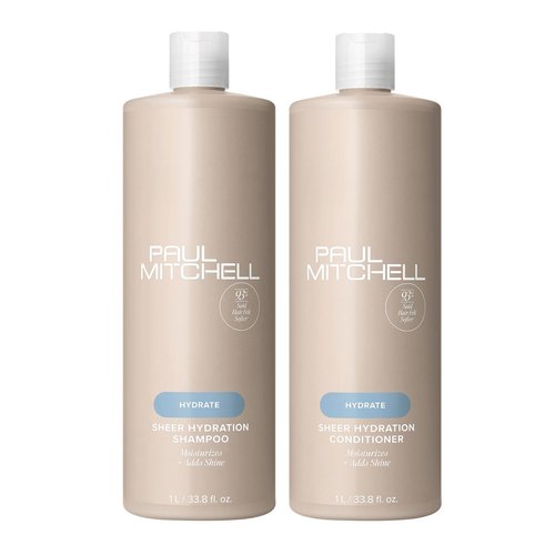 Paul Mitchell Sheer Hydration Moisture Duo - Nourishing Shampoo & Conditioner Set | 33.8 oz
