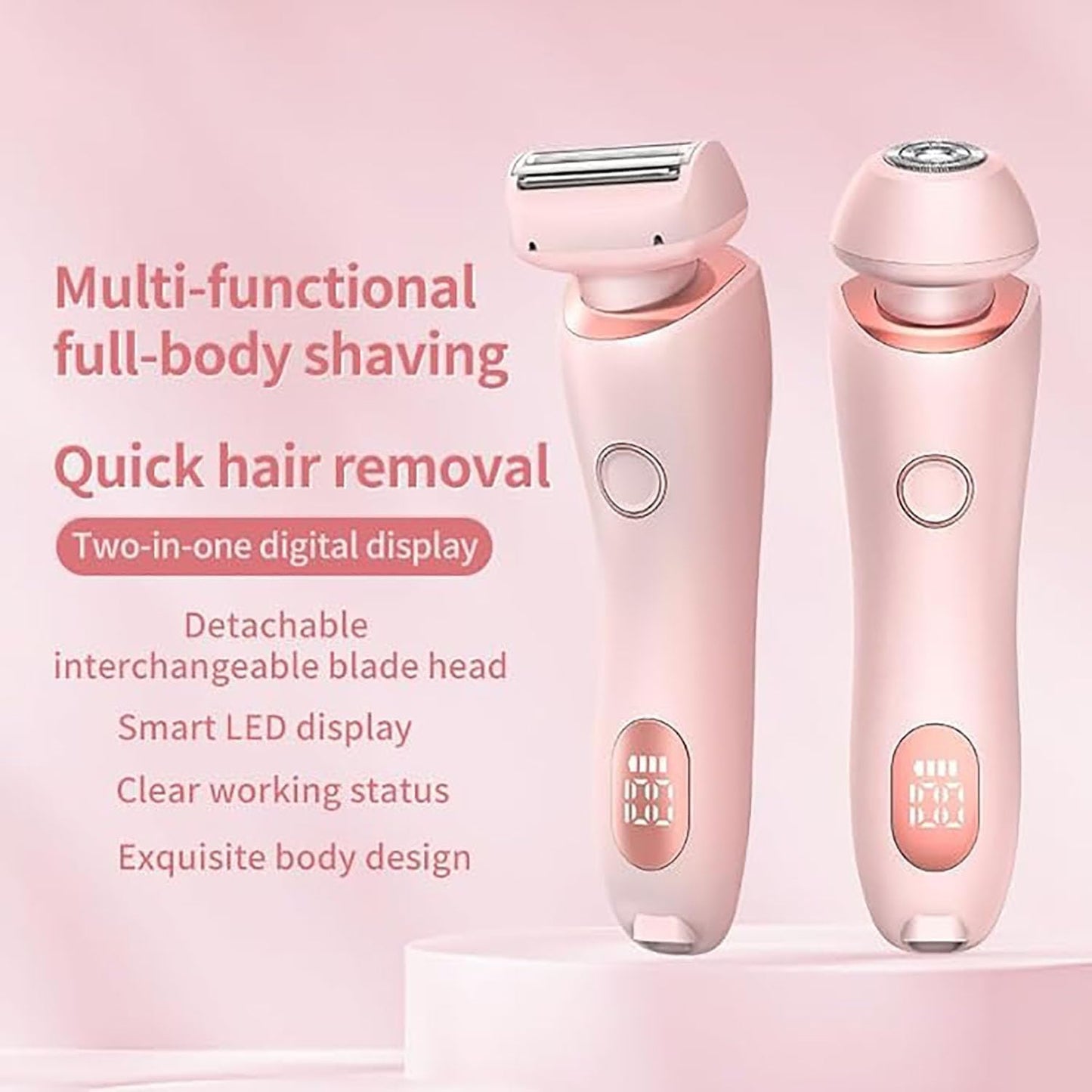 3 in 1 Livora Electric Shaver for Women, LED Display Solys Razor for Women, Slickglide Pro Electric Razor, BeautiBloom, Rechargeable Trimmer for Bikini, Portable, Waterproof, Legs, Body, Wet/Dry