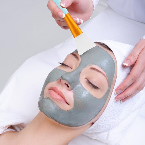 4pcs Face Mask Brush for Facial,Silicone Face Mask Applicator Soft Face Brush for Sleeping Mask, Mud Mask, Hairless Body Lotion