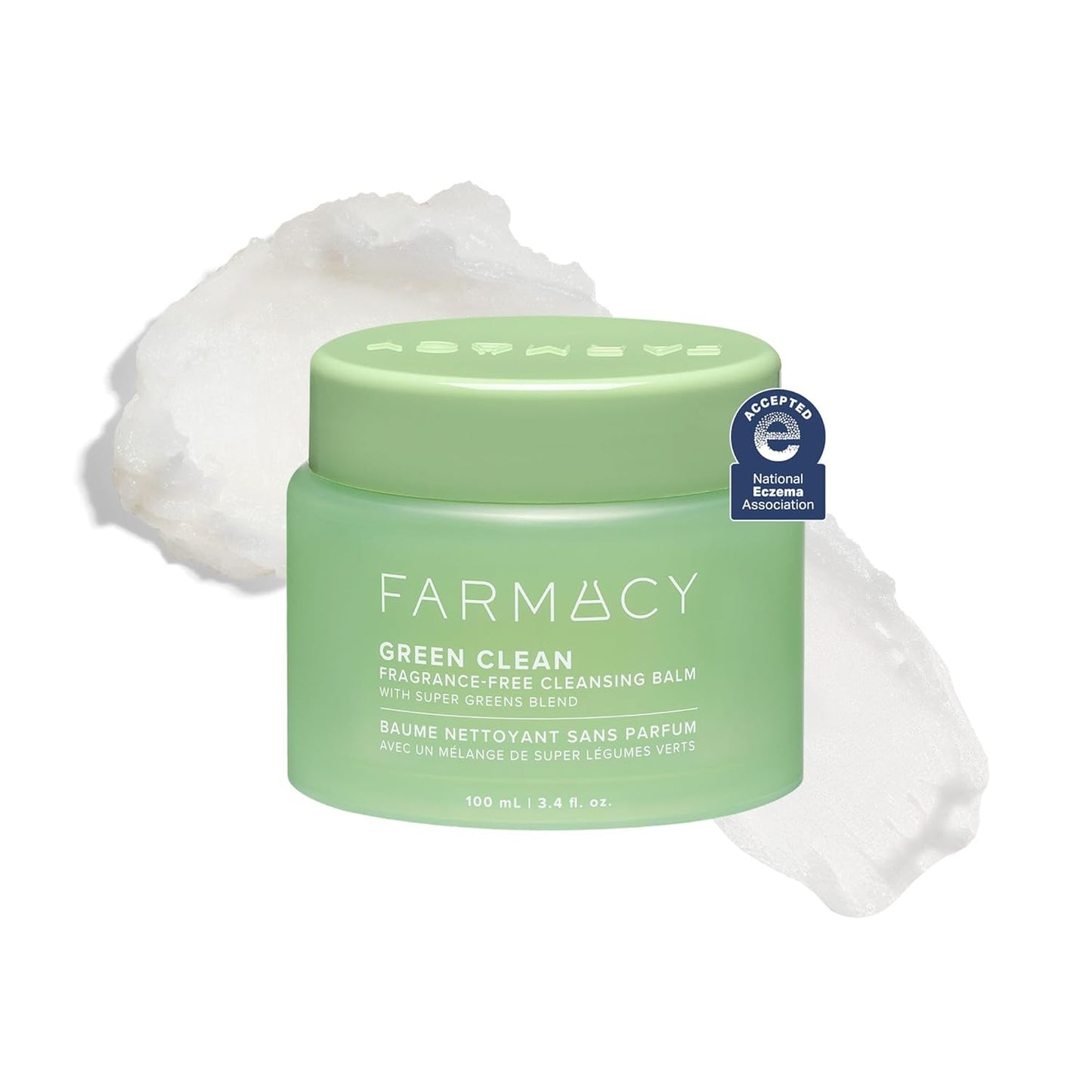 Farmacy Green Clean Makeup Remover Balm - Waterproof Cleansing Oil for Sensitive Skin | Hydrating & Fragrance-Free (100ml)