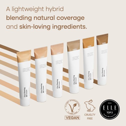 PURITO Cica Clearing BB Cream - Light Beige #21 | Vegan Tinted Moisturizer 1 fl. oz / 30ml