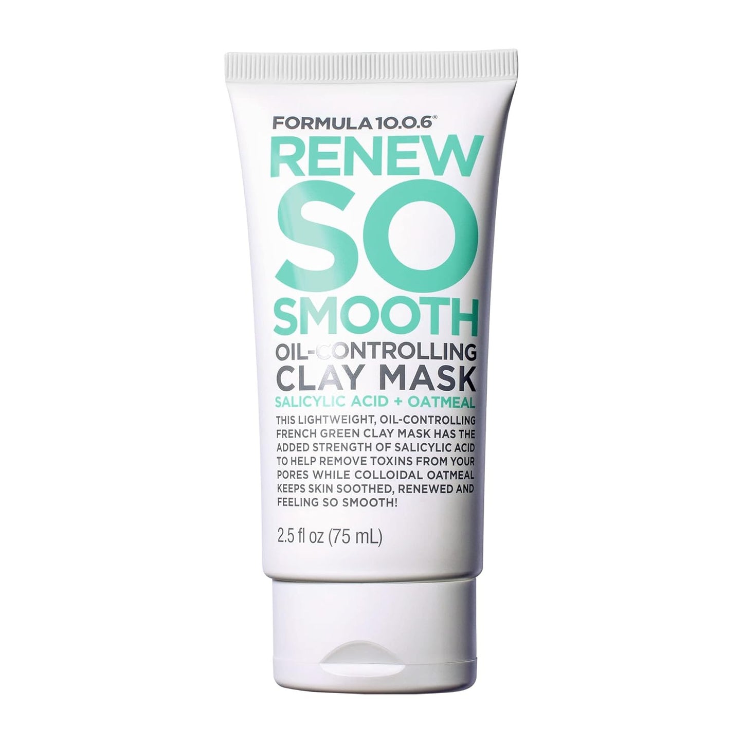 Formula 10.0.6 Renew So Smooth Oil-Controlling Clay Mask - 2.54 fl oz (75ml) for Clear Skin