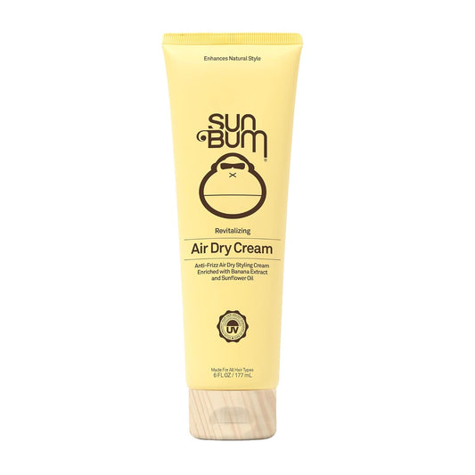 Sun Bum Revitalizing Air Dry Cream - Anti-Frizz Styling Cream with Banana Extract & Sunflower Oil - 6 fl oz