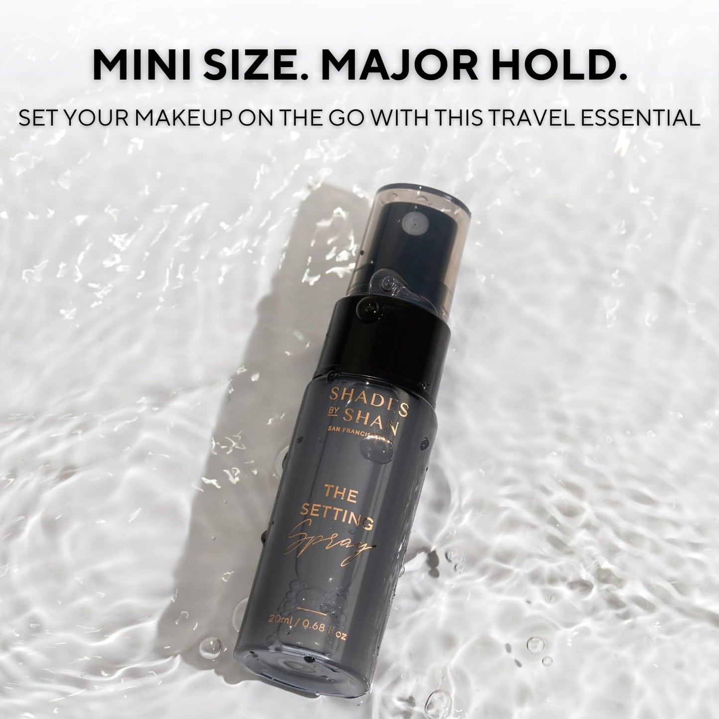 Shades By Shan Setting Spray - Alcohol-Free, Long-Wearing, Vegan Formula | Mini Size for Soft-Focus Finish