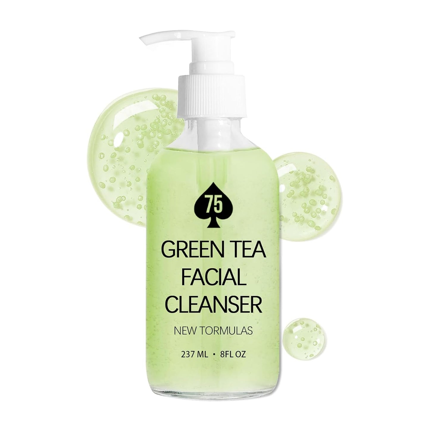 Skiennix Green Tea Face Wash - Hydrating Facial Cleanser with Vitamins A, C, E & Kale Extract | 237ML/8 oz