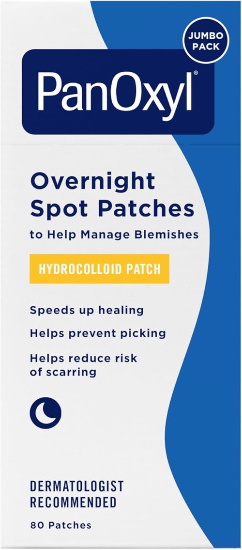 PanOxyl PM Overnight Spot Patches - Advanced Hydrocolloid Healing Technology | Fragrance-Free, 80 Count