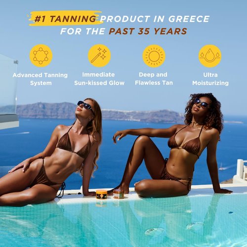 Carroten Intensive + Gold Shimmer Tanning Gel | Browning Tan Accelerators | Non-Greasy, Water-Resistant | Carrot & Coconut Oil | Vitamin A & E For Hydration | 5 oz (Set of 2) + Spatula
