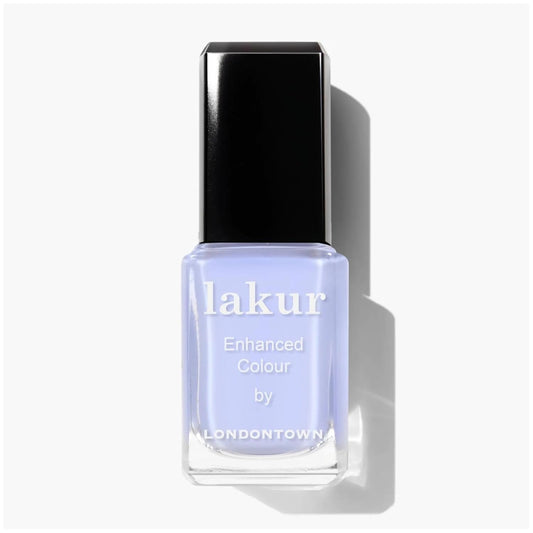 LONDONTOWN lakur Nail Polish - Chip-Resistant, Non-Toxic, Conditions & Hydrates Nails Glossy Shimmery Glittery Blue, Cloud Nine, .40 fl oz