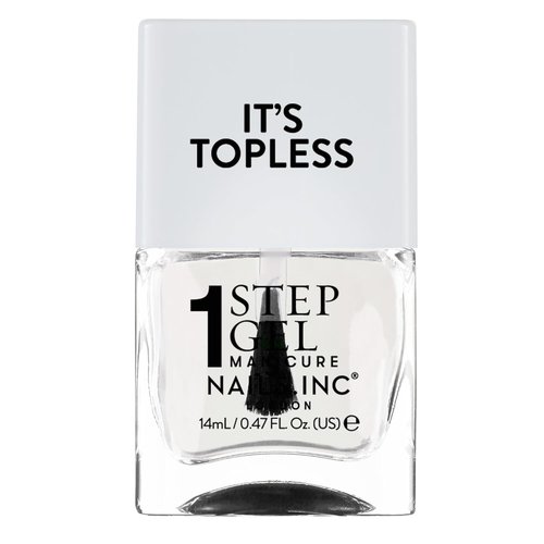 Nails Inc Gel-Like Nail Polish - 4-in-1 Base Coat, Treatment & Top Coat | Long-Lasting Glossy Finish, Mia, 0.47 Fl Oz