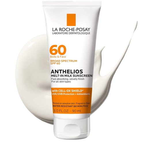 La Roche-Posay Anthelios Melt-In Milk Sunscreen SPF 60 - Lightweight, Oil-Free Protection for Face & Body