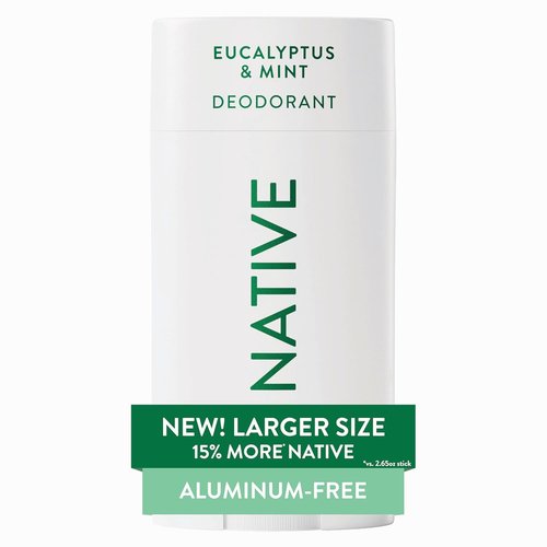 Native Aluminum-Free Deodorant - Eucalyptus & Mint | 72-Hour Odor Control Stick, 3.1 oz for Men & Women